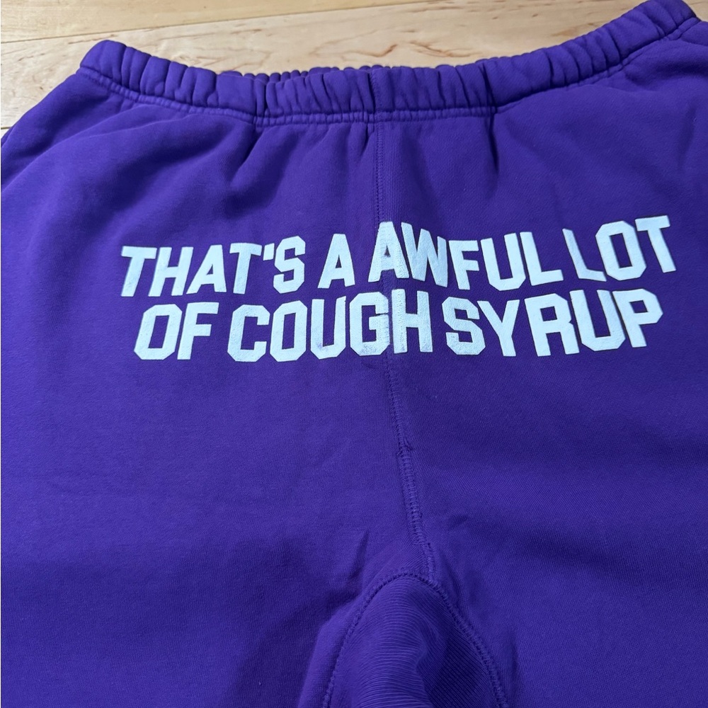 That's A Awful Lot Of Cough Syrup ALOCS Sweatpants Purple size XL - Picture 3 of 5